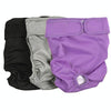 Dog Nappies, Washable & Waterproof, Female, Purple, L (48-65cm Waist)