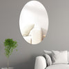 20cm x 13cm Oval Acrylic Mirror Stereo Wall Stickers Home Decoration Soft Mirror(Black)