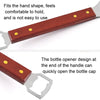 Stainless Steel BBQ Letter Shovel Outdoor Camping BBQ Tools With Bottle Opener Function(Black)