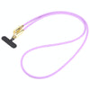 Type-C to 8 Pin Silicone Data Cable Phone Anti-lost Crossbody Lanyard, Length: 1.2m(Purple)