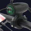 Motorcycle USB Charger with Waterproof  Cover Switch Control (Red Light)