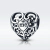 Heart-shaped Hollow Real Me S925 Sterling Silver Beads