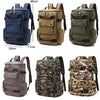 Travel Canvas Large Capacity Computer Backpack(Green Camouflage)