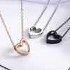 Fashion Necklace Heart Design Hollow Simple Necklace (Silver)