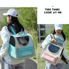 Breathable Cat Backpack Carrier, Blue - Foldable & Portable (Model 2)