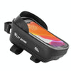 WEST BIKING YP0707235 Mountain Bike Front Beam Bag Waterproof Mobile Phone Bicycle Bag Hard Shell Reflective Bag Riding Equipment(Black)
