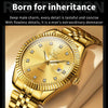 OLEVS 5526 Men Diamond Set Luminous Waterproof Quartz Watch(Gold)
