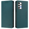 For Samsung Galaxy A72 4G / 5G RC01 Dual-Folded Magnetic Suction RFID Leather Phone Case(Dark Green)