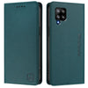 For Samsung Galaxy A42 5G / M42 RC01 Dual-Folded Magnetic Suction RFID Leather Phone Case(Dark Green)