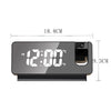 S282 Multifunctional Silent Electronic Digital Projection Clock(White Shell Green Light)