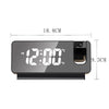 S282 Multifunctional Silent Electronic Digital Projection Clock(Black Shell Green Light)