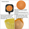 Double-layer Large Size for 8.5-10 inch Air Fryer Silicone Insulated Liner Baking Pan Thickened Cake Molds(Red)