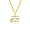 11010401501  NO.23 Exaggerated Hip Hop Style Necklace Collarbone Chains
