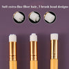 6 PCS Soft Hair Nasal Washing Brush To Remove Blackheads And Deep Cleansing Nose Pore Shrinkage Cleaning Brush( Flat Head Jade Gold)