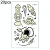 20 PCS Cartoon Spaceship Luminous Children Tattoo Stickers(Y-013)