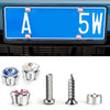 Licence Plate Frame Rhinestone Anti-theft Fixing Nut Cover(Blue Diamond)