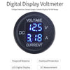 2 In 1 Modified Car Double Digital Voltage Current Table Measuring Instrument(Red Light)