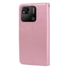For Xiaomi Redmi 10A 4G Rose Embossed Flip PU Leather Phone Case(Rose Gold)