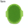 5x Pet Massage Brush Green - Dog & Cat Grooming Comb