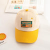 C0465 Letter Embroidery Pattern Spring Thin Children Baseball Cap Peak Cap Sunscreen Hat, Size: 48-52cm(Yellow)