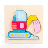3 PCS Early Childhood Education Wooden Three-Dimensional Jigsaw Puzzle Toy(S-Digging Machine)