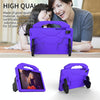 For Samsung Galaxy Tab A8 10.5 2021 X200 / X205 Thumb Bracket EVA Shockproof Tablet Case(Purple)