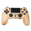 For PS4 Wireless Bluetooth Game Controller With Light Strip Dual Vibration Game Handle(Wood Grain)