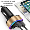 Car MP3 Bluetooth Player FM Transmitter Multifunctional Car Charger, Model: 4.8A Black