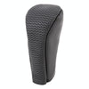 Universal Nonslip Breathable Genuine Leather Car Gear Shift Knob Cover(Black)