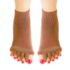 Massage Five-finger Socks Thickened Open-toed Socks, Color: Brown