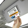 Car Sun Visor Card Holder Pass Fuel Card Holder Parking Number Card(Gray Bagged)