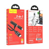 hoco U135 USB-C / Type-C to 8 Pin, USB-C / Type-C Incredible 2 in 1 Charging Data Cable, Length:1m(Black)