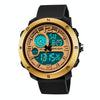 SANDA 762 Watch Men Watch Students Men Watch Fashion Trend Youth Waterproof Night light Sports Men(Gold)