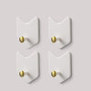 4 PCS / Set JM066 Arrow-shaped Sticky Hook Behind Door Wall Seamless Hook(White)