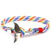 Whale Tail Anchor Charm Nautical Survival Rope Chain Bracelets(Colorful)