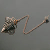 C57310 Metal Pendulum Spiral Cone Necklace Divination Spiral Cone Pendant(Bronze)
