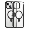 For iPhone 13 High Transparency MagSafe Holder Phone Case(Black)