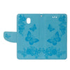 For Galaxy J7 (2017) (EU Version) Pressed Flowers Butterfly Pattern Horizontal Flip Leather Case with Holder & Card Slots & Wallet & Lanyard (Blue)