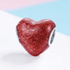 S925 Pure Silver Red Love DIY Bracelet Necklace Beads