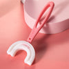 10 PCS U-shaped Children Baby Hand-held Soft Toothbrush Brushing Artifact for 6-12 Years Old, Style: Straight Handle (Blue)