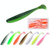 Simulated Fishing Lures Two-Color T-Tail Soft Lures Bionic Sea Fishing Lures, Colour: 13