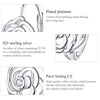 Rose Sterling Silver Platinum Plated Earrings Female Earrings
