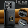 For iPhone 14 DG.MING K1 MagSafe Detachable Wallet RFID Back Cover Phone Case(Black)