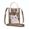 Cat Knitted Mini Crossbody Phone Bag For 6.9 inch and Below Phones(Khaki)