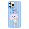 For iPhone 11 Pro Max Skin Feeling Jelly TPU Hybrid PC Phone Case(Smiling Ice Cream Blue)