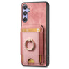 For Samsung Galaxy Note20 Ultra Retro Splitable Magnetic Stand Card Bag Leather Phone Case(Pink)