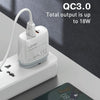 LDNIO Q229 QC3.0 / PD20W USB + Type-C Fast Charger with 1m USB to 8 Pin Cable, Plug Type:UK Plug(White)