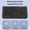 For iPhone SE 2022 / 2020 Tulips Embossed Leather Phone Case with Lanyard(Black)