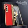 For Samsung Galaxy Z Fold4 Integrated AG Frosted Vacuum Plating Phone Case(Red)