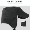 Foldable Warm Lamb Down Thickened Windproof Duck Tongue Hat, Style: Women (Khaki)